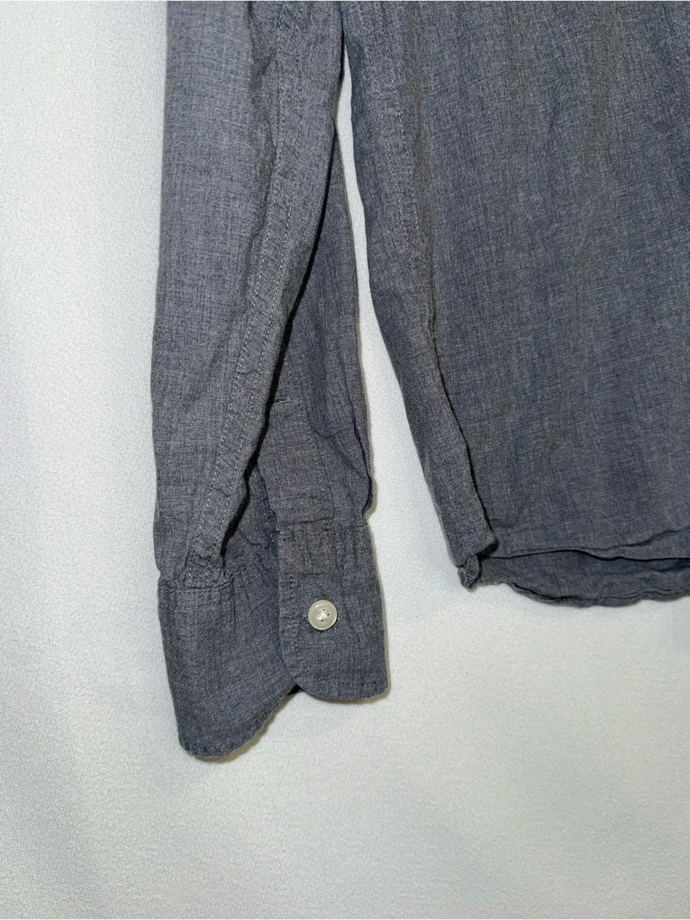 J. Crew Men’s LS Button-Down Slim Untucked Shirt in Blue Gray Size Medium